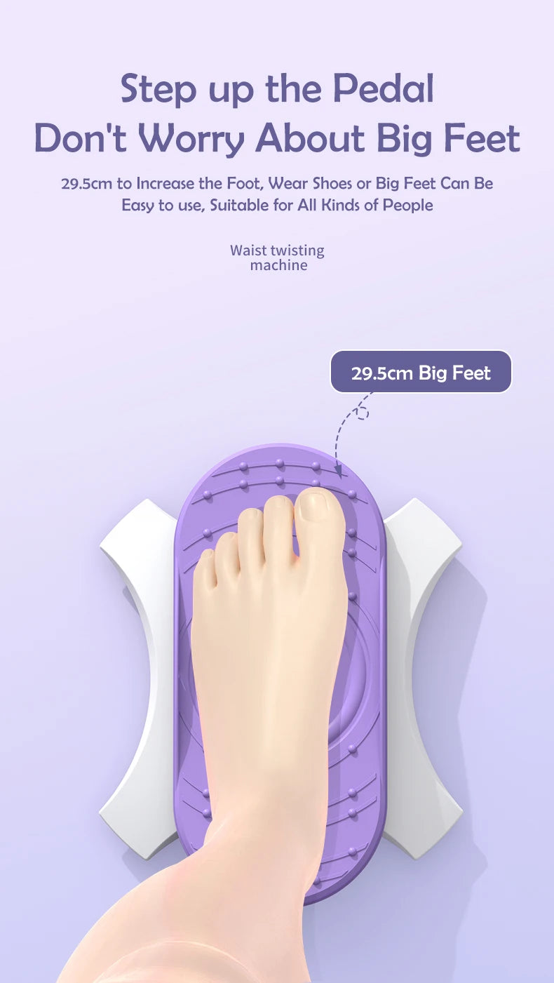 Waist Twisting Disc for Core Fitness – Non-Slip Purple Tidesmit Body Shaping Massage Equipment Tidesmit
