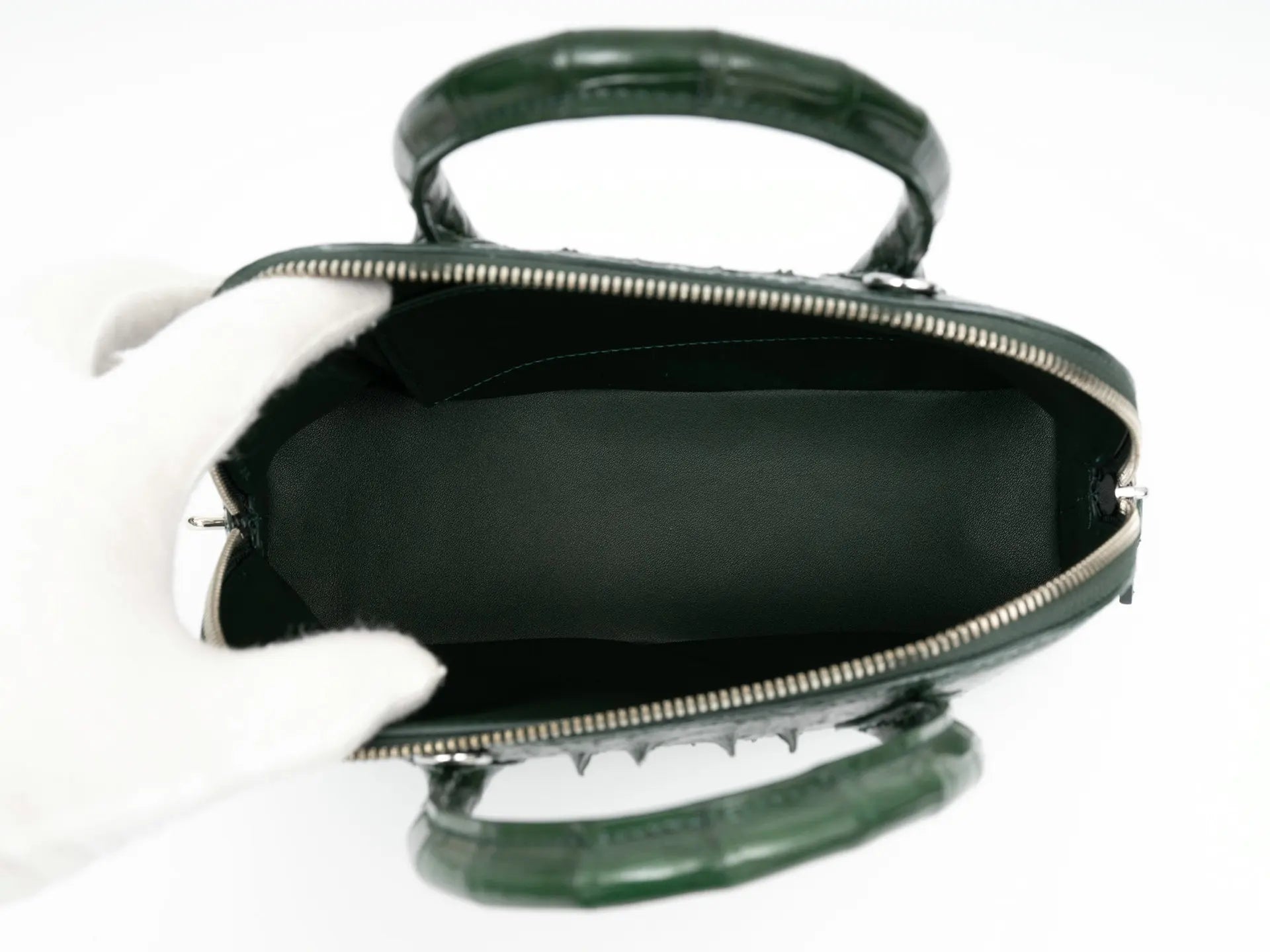 2024 Large Crocodile Leather Women's Bag Fashion Bowling Lady Handbag Genuine Leather Shuolder Crossbody Bag Travel Shell Bag 45