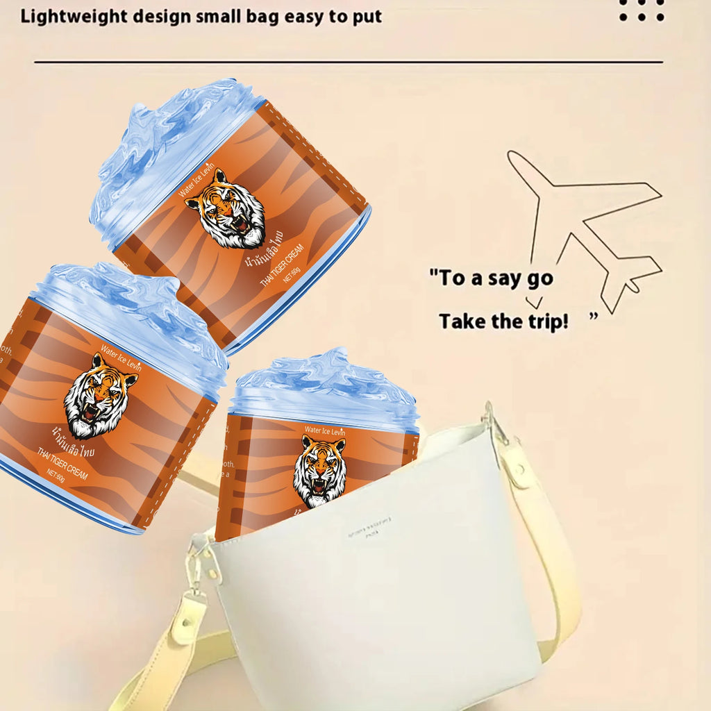 Thai Tiger Oil Cream - Hypoallergenic Deep Moisturizer, Rich in Nicotinamide and Hyaluronic Acid, 60g, Natural Ingredients, Soothing and Moisturizing, Suitable for All Light Skin Tones