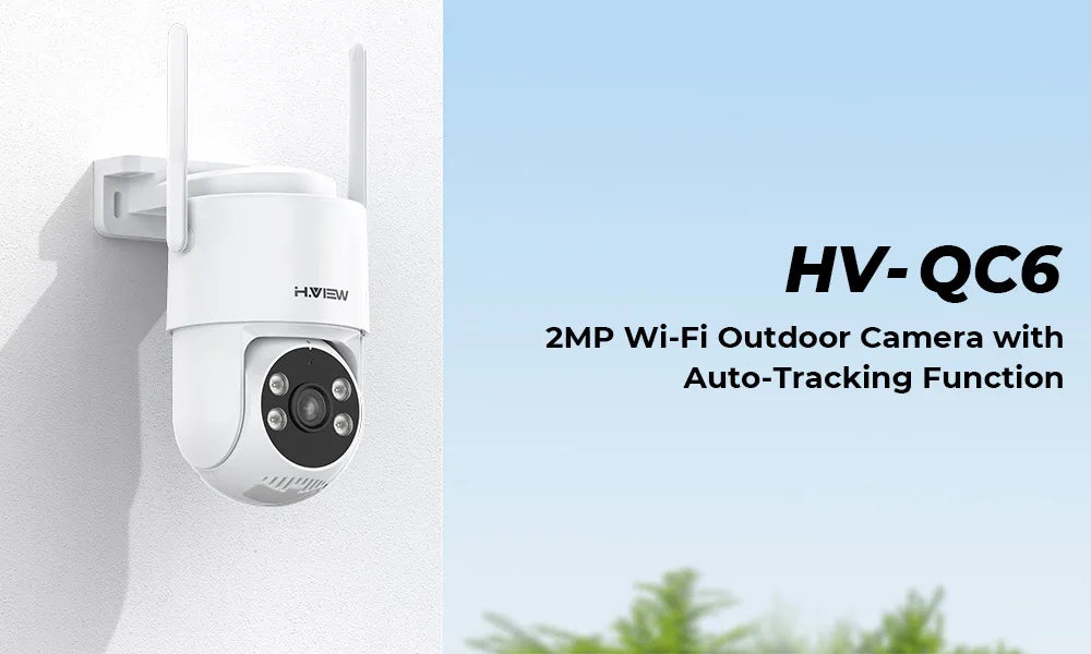 H.VIEW 3MP PTZ IP Camera WiFi Outdoor AI Human Detection Audio  Wireless Security CCTV Camera