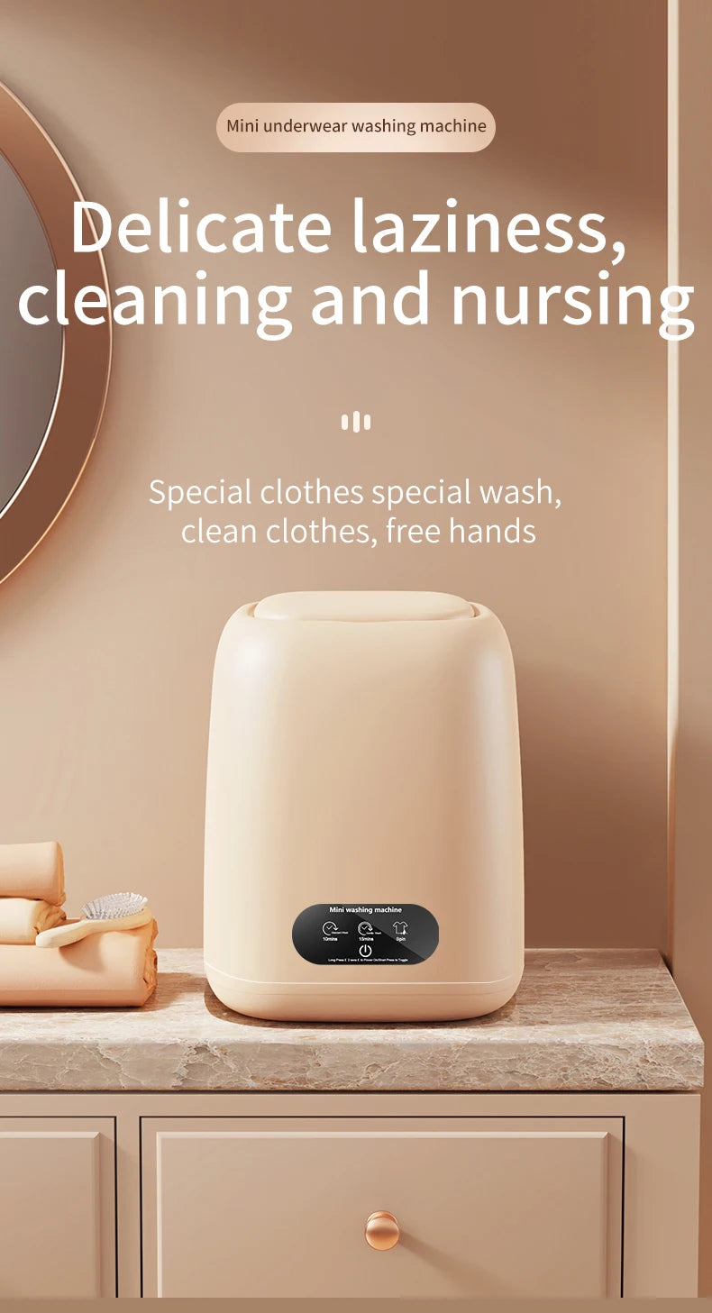 Tidesmit portable washing machine with integrated spin dryer showing 3-mode deep cleaning control panel interface