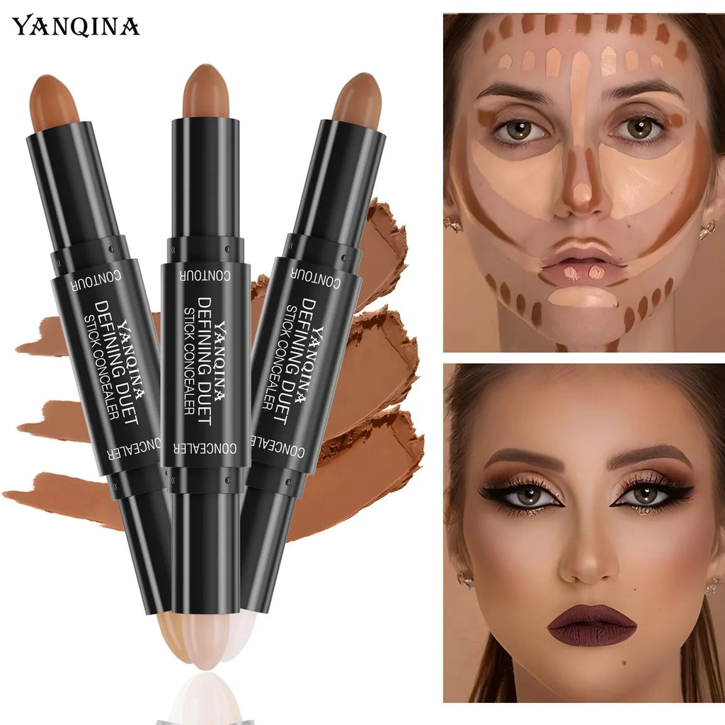Tidesmit Contour Stick Duo waterproof highlight and shadow cream shade swatch for natural finish face makeup