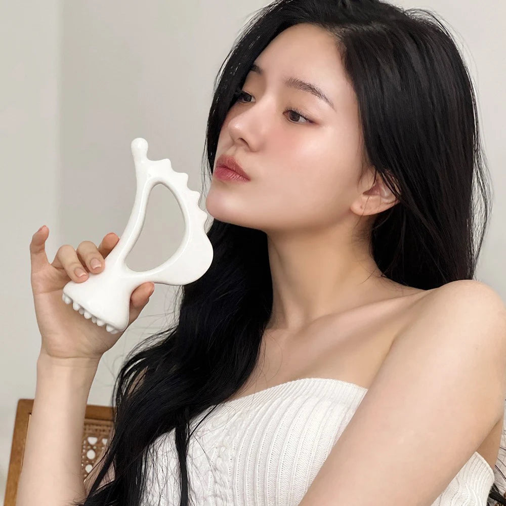 Fascia Gun for Deep Tissue Muscle Recovery - Portable White Massager Fascia Gun Tidesmit