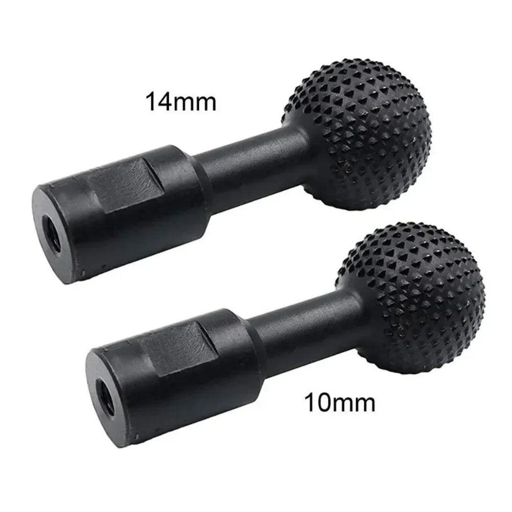 10/14MM Angle Grinder Spherical Spindle Rotating Wood Carving Polishing Engraving Drill Ball Chisel Grinding Woodworking Tool