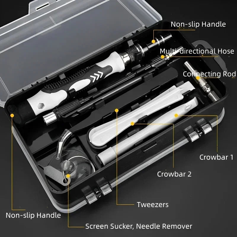 TINSOL 115 in 1 Multifunctional Magnetic Screwdriver Set Screw Driver Bits PC Computer Phone Watch Repair Hardware Tool Kit