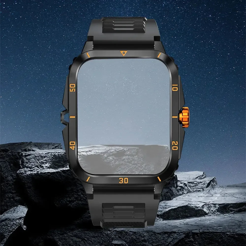 YLL-HRS KT71 Outdoor Sports Smart Watch IP68 Waterproof Sleep Tracker Touch Screen SDK IPS Display Health Monitor Dial Call