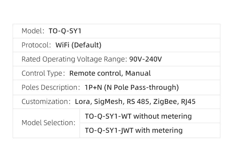 Tuya Wifi Smart Circuit Breaker Switch With Metering 63A1P Din Rail Remote Control Smart Home Smart Life App Timer Module TONGOU