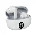 Wireless Bluetooth Earbuds with Digital Display | Tidesmit Audio WHITE Tidesmit