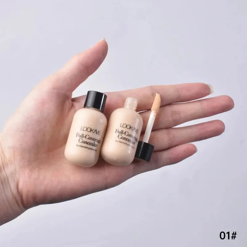 Tidesmit full cover liquid concealer for dark circles showing creamy waterproof face makeup texture and finish