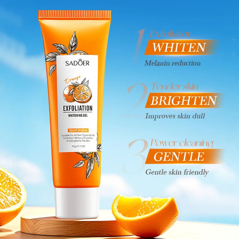Orange Exfoliating Peeling Gel - Natural Salon-Quality Skin Resurfacing Scrubs Treatments Tidesmit