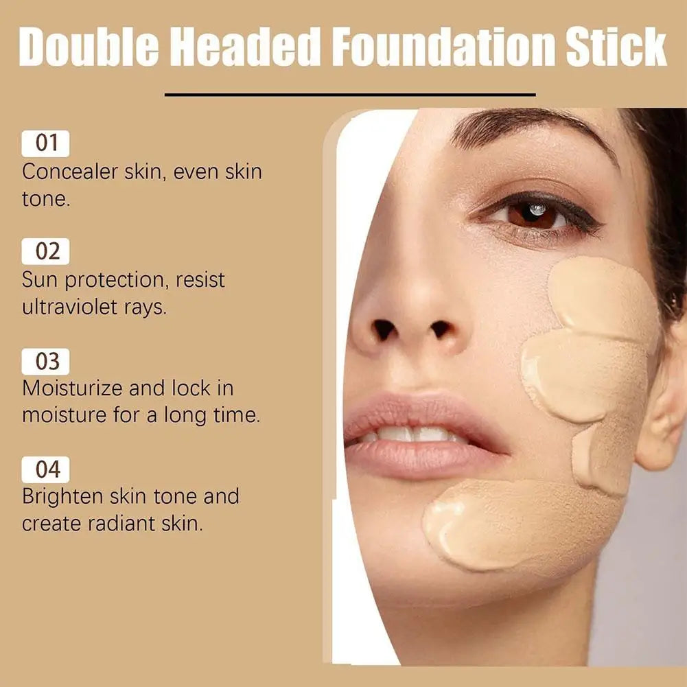 Tidesmit double headed foundation stick and concealer providing long lasting oil control and nourishing coverage