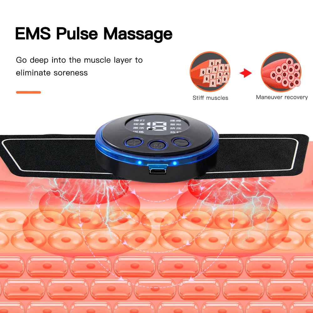 EMS Muscle Stimulator Abdominal Trainer - Rechargeable Body Recovery Fascia Gun Tidesmit