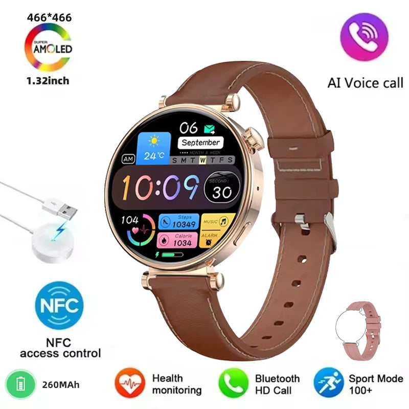 2026 New For Original Watch Mini Women Smartwatch GPS motion trail NFC 466*466 HD Full screen touch Ladies Smartwatch