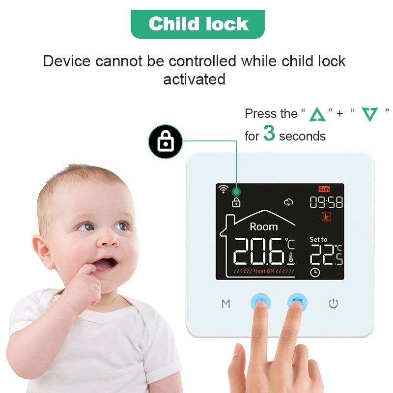 Tuya Smart Home Wifi Thermostat For Underfloor Heating Smart Thermostat Boiler Temperature Controller 220V Alexa Google Home
