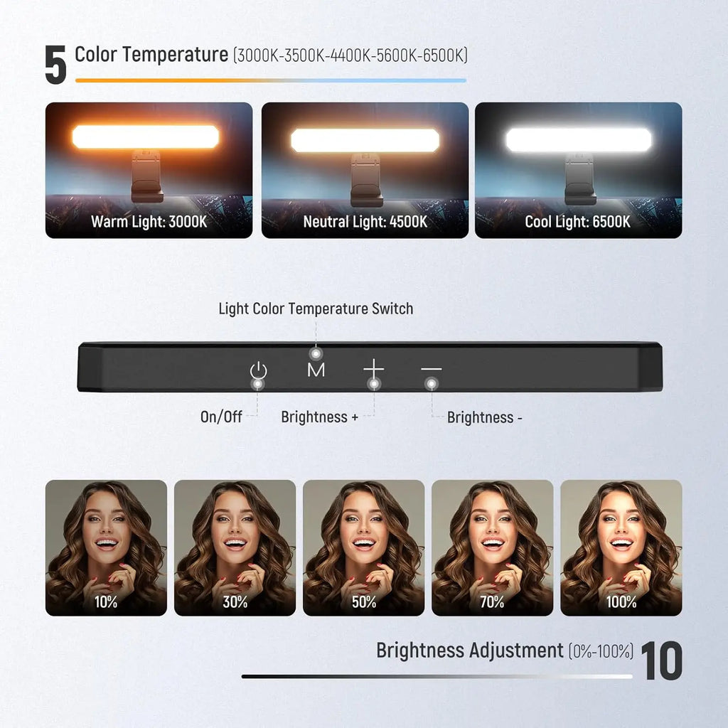 Tidesmit Monitor Light Bar with Remote - Adjustable LED Desk Lamp L10 Tidesmit