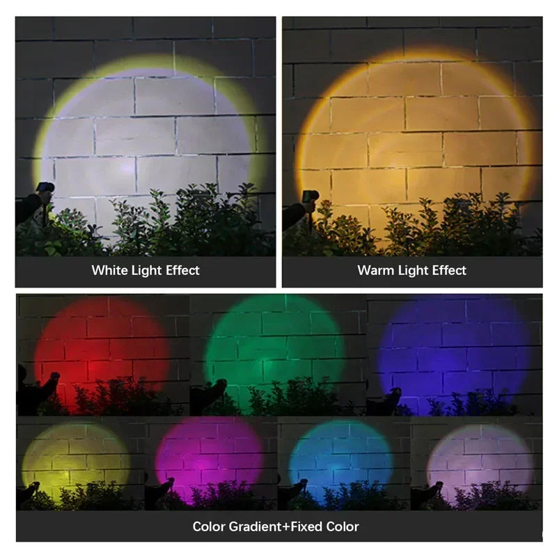 Solar 9 LED Ground Lights Outdoor, IP65 Waterproof Brightness Adjustable Spot Light for Garden Backyard Driveway Patio Decor