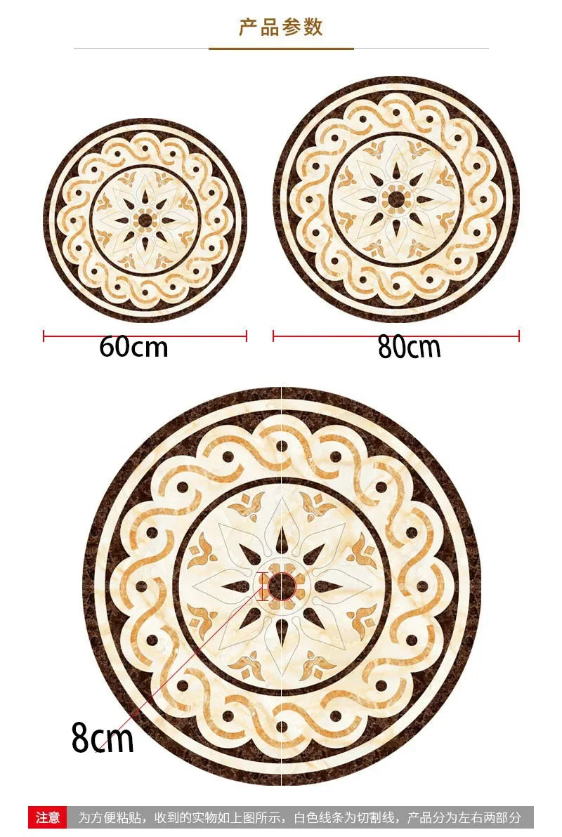 Ceiling light fixture decor wall sticker self-adhesive wallpaper light pool pvc round sticker ceiling decor mosaic