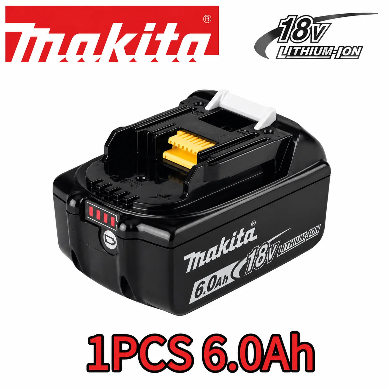 Makita DDF487 Cordless Drill Driver 18V Brushless Power Tool with BL1860 6.0Ah Lithium Battery Compact High-Torque Screwdriver for Wood Metal Home Repair Furniture Assembly Professional DIY Use Fast Charging Compatible Heavy