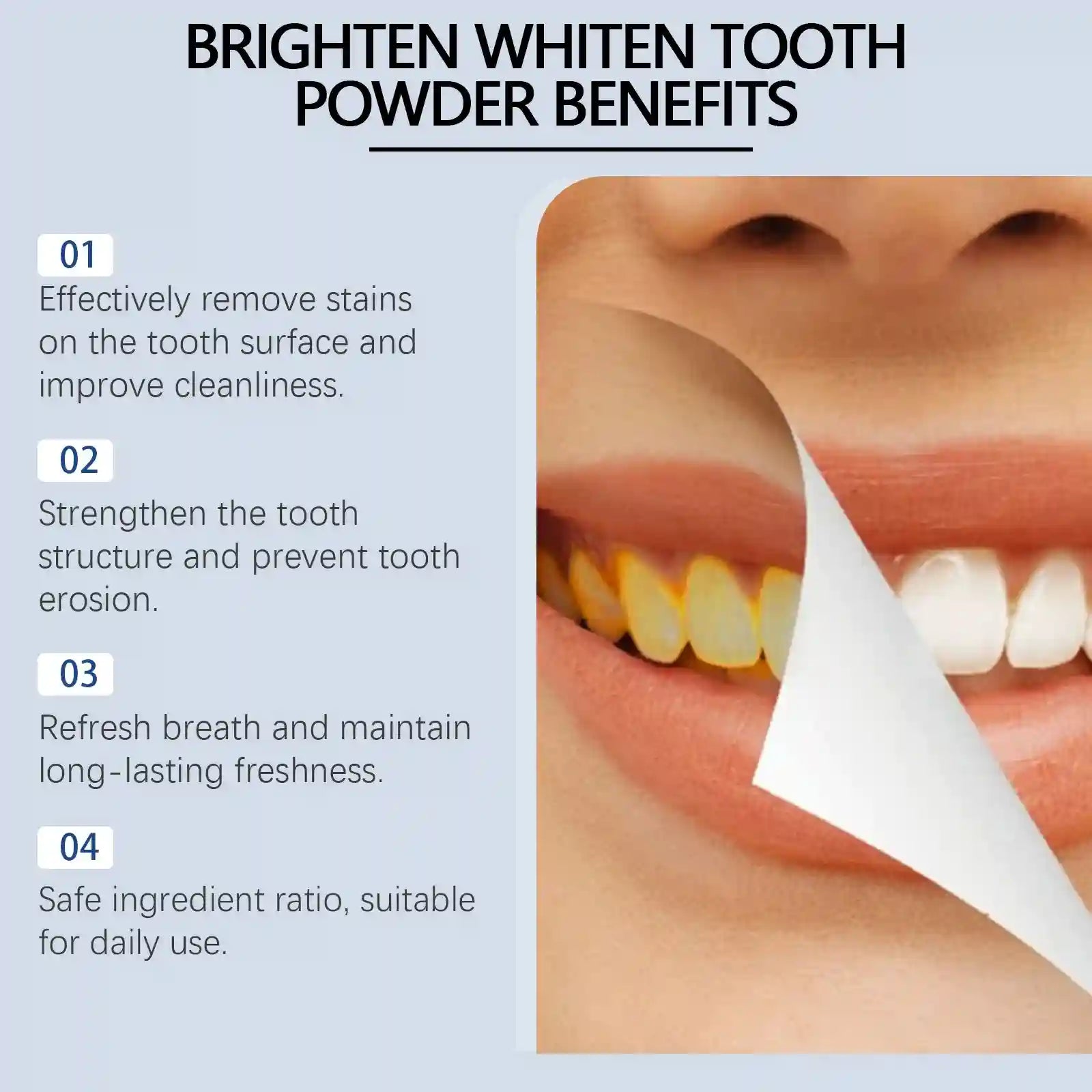 Tidesmit Mint Xylitol Mineral Powder for teeth whitening and stubborn stain removal