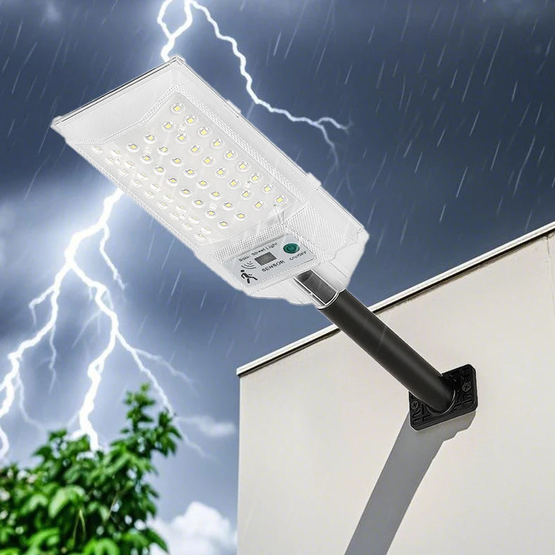 A set of 4000mAh outdoor solar street lamps, commercial area lighting, wall lamps, with motion sensor - white