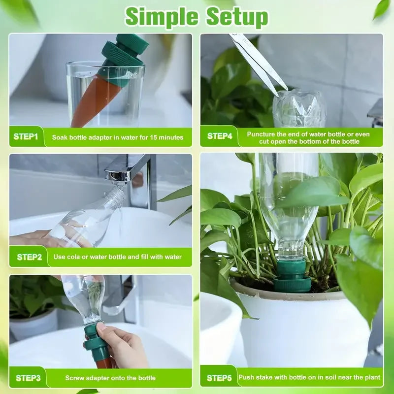 4Pcs Automatic Plant Drip Irrigation Water Stake For Garden Ceramic Self Watering Spikes Vegetable Garden Drip Watering System