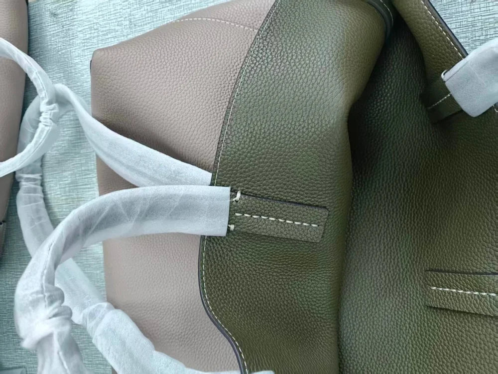 Women Luxury Genuine Leather Tote Soft Cowhide Handbag Two Sides Available Using Shoulder Bags Versatile And Durable