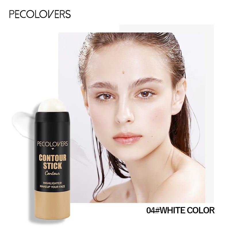 Tidesmit cream contour and highlighter stick texture close-up for natural 3D face makeup application