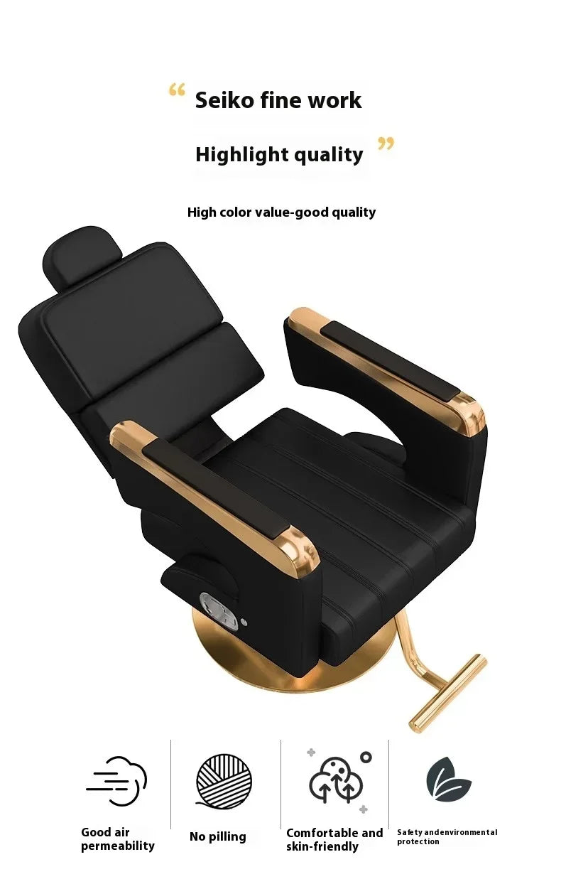 Barber Chair 360° Hydraulic Reclining Salon Station - Durable EU Design Massage Chairs Tidesmit