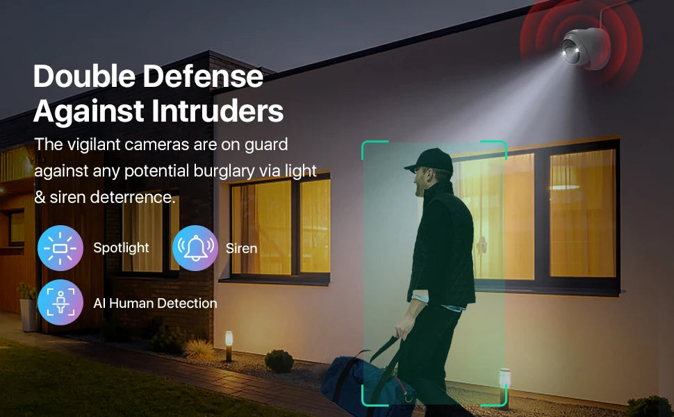 ZOSI 4K PoE SecurityCamera H.265+ 8MP 5MP HD Add-on Camera AI Detection Color Night Vision Outdoor Video Surveillance IP Camera