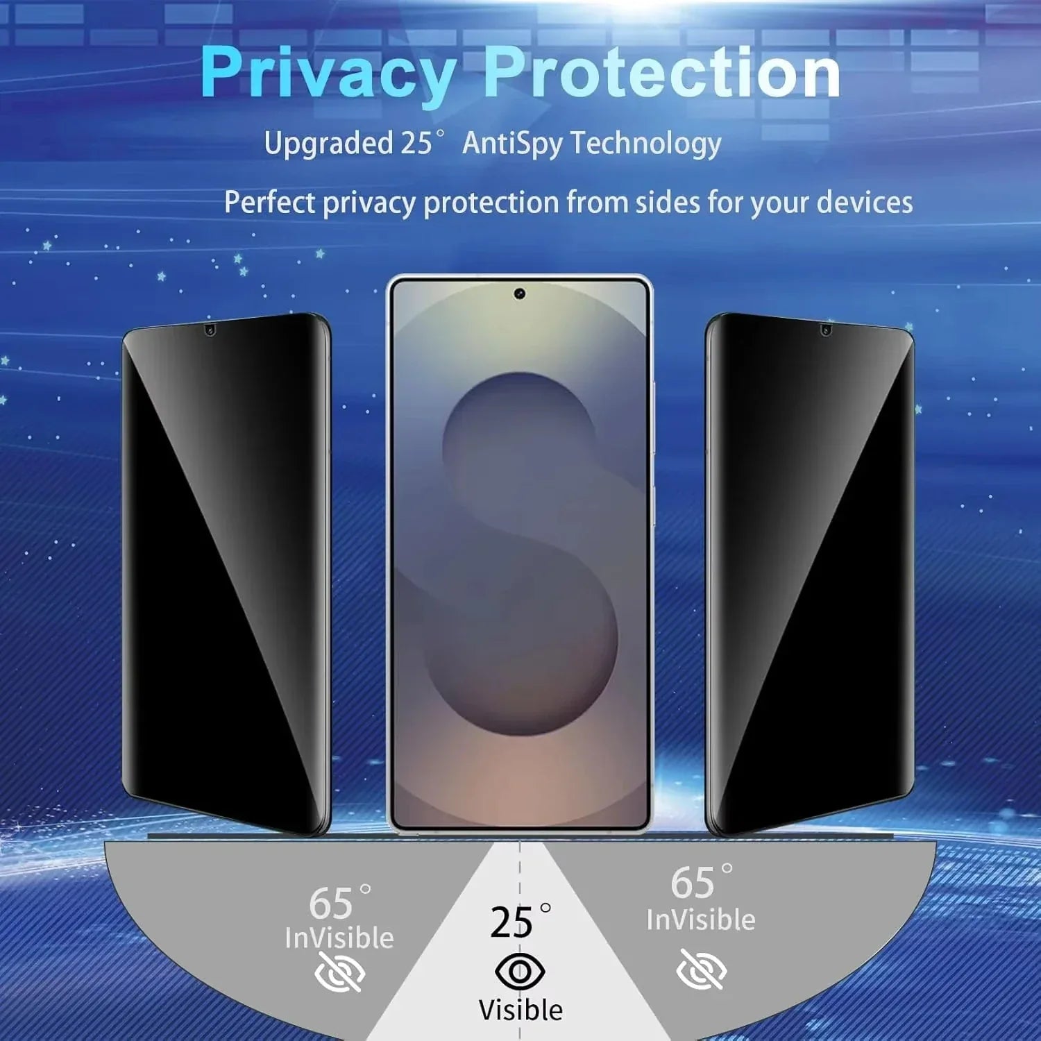 Privacy Screen Protector Samsung Galaxy - 9H Anti-Peep Tempered Glass Tidesmit