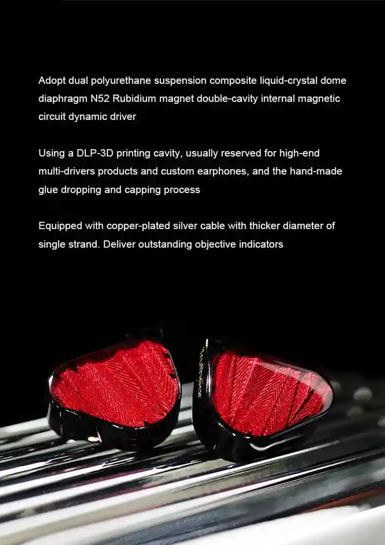 Truthear Crinacle Zero:Red Dual Dynamic Driver In-Ear Monitors - Red Tidesmit