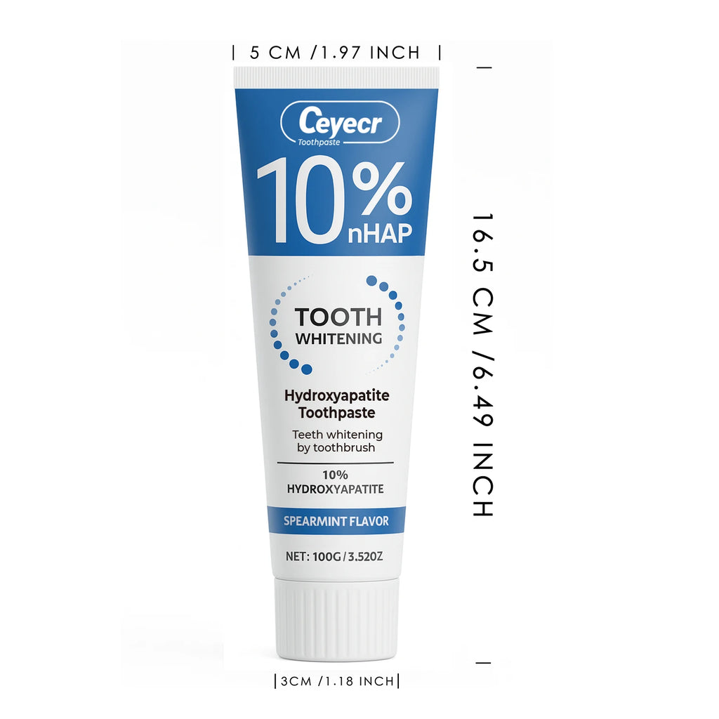 Tidesmit 10% hydroxyapatite whitening toothpaste with mint essential oil for deep cleaning and fresh breath