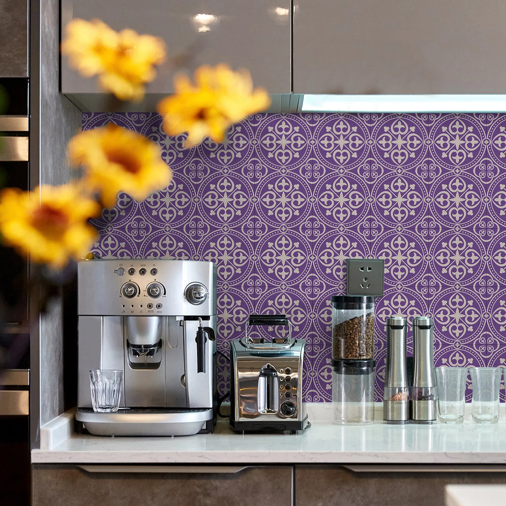 15x15cm Moroccan Style Peel and Stick Tile Stickers, Self Adhesive Waterproof Wall Decor for Kitchen Bathroom (ART Series)