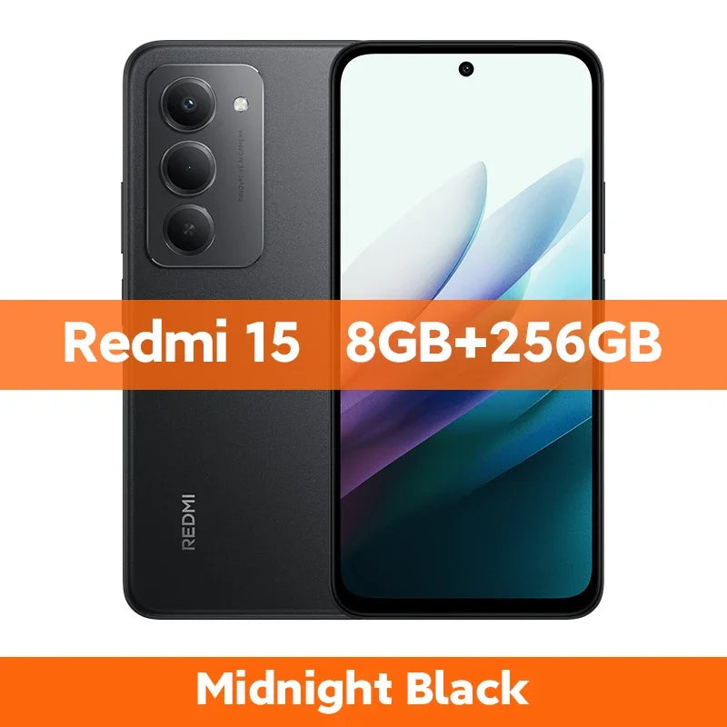 Phone Xiaomi Redmi 15 Global Version Android Snapdragon 685 128GB / 256GB ROM 6.9" FHD+ DotDisplay 50MP Camera 7000mAh 33W IP64