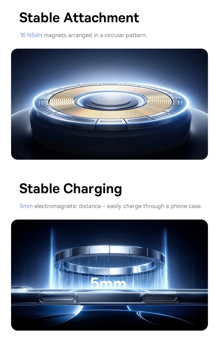 15W Magnetic Wireless Charger Stand - Foldable Qi Certified MagSafe Tidesmit