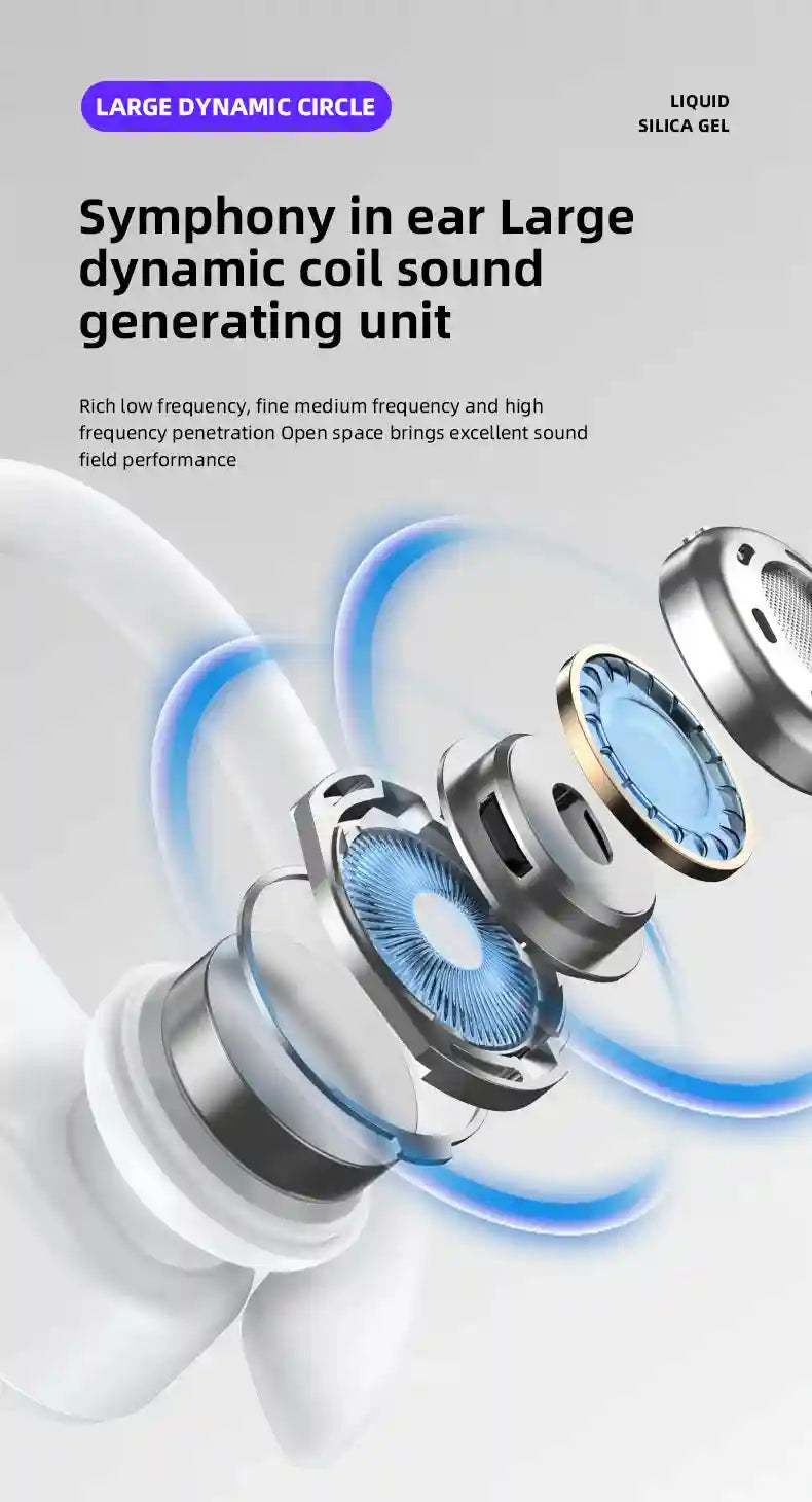 Wireless Bluetooth Sports Earbuds - Waterproof Ear Hook Design Tidesmit