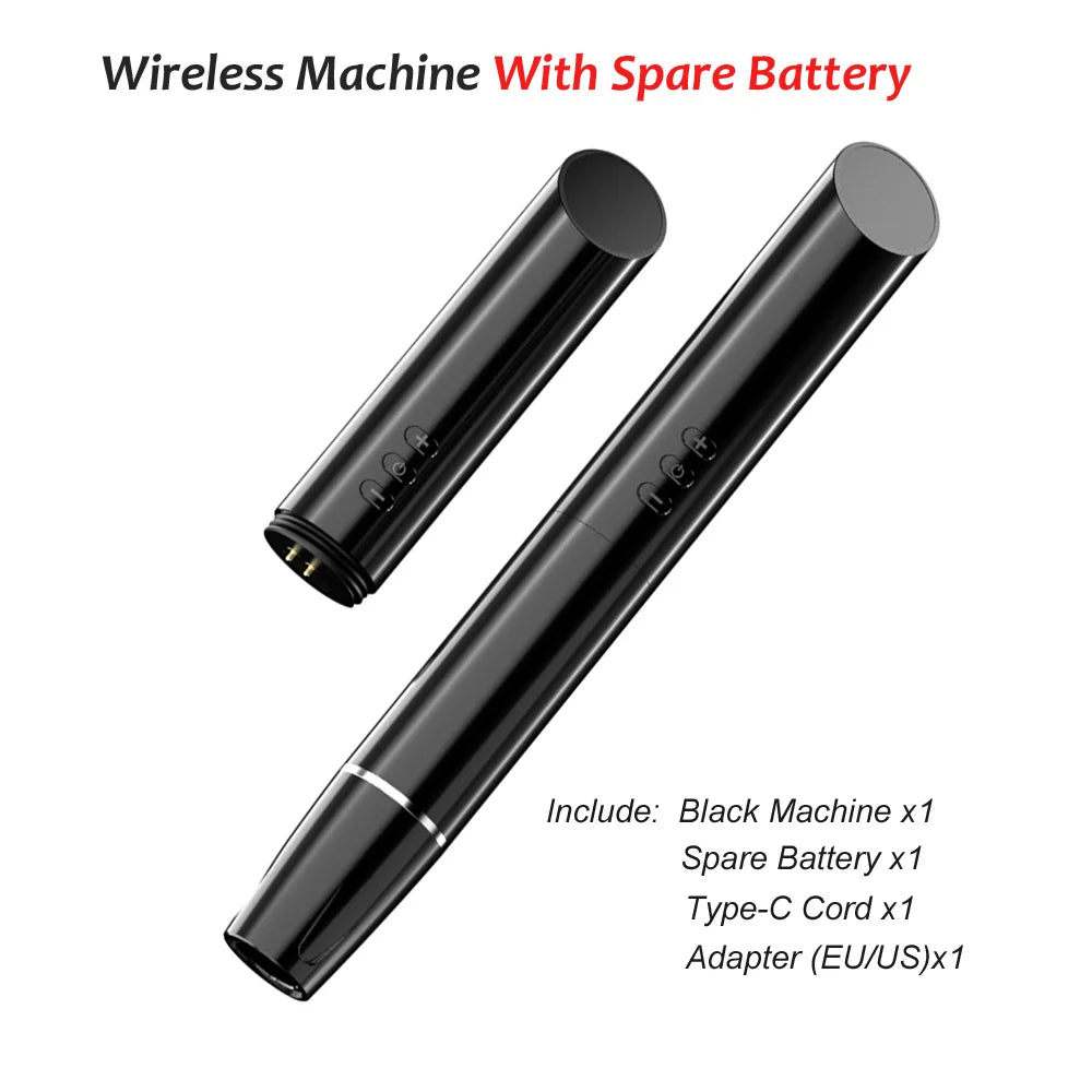 Wireless PMU Machine Pen 5-9V - Professional Microblading Device Permanent Makeup Machines Black Tidesmit