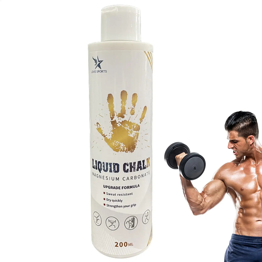 200ml Sports Liquid Magnesium Powder Fitness Lifting Anti Slip Cream Grip Liquid Magnesium for Pole Dancing Rock Climbing Gym