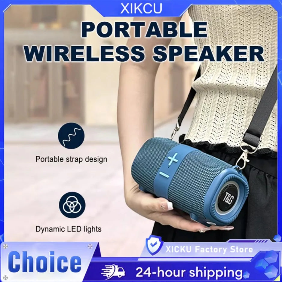 Portable Bluetooth Speaker with RGB Lights & Waterproof Wireless Audio Tidesmit