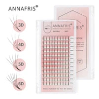 GLAMLASH L/LU/M W Shape Eyelash Extension 3D Premade Volume Fan Lashes W Style YY Lashes Faux Mink Volume Lashes Natural