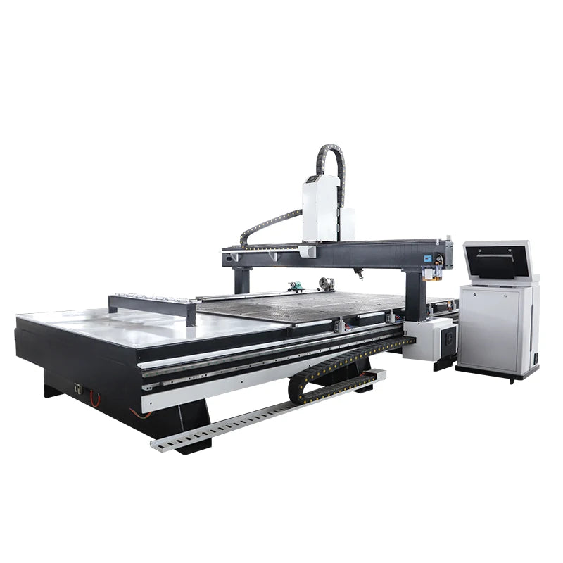 The four-axis side rotating CNC woodworking carving machine is suitable for hollow carving and relief carving with fixed fixture