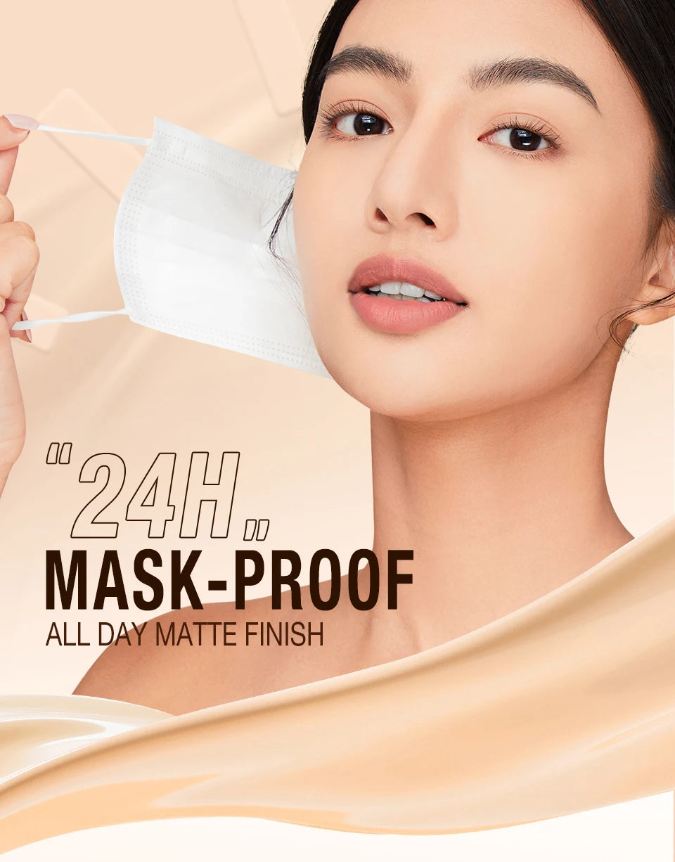 Tidesmit O.TWO.O high coverage liquid foundation SPF30 waterproof face makeup texture close-up