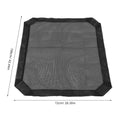Breathable black mesh replacement cover for elevated pet beds, 108x72cm, washable and durable for cooling comfort.