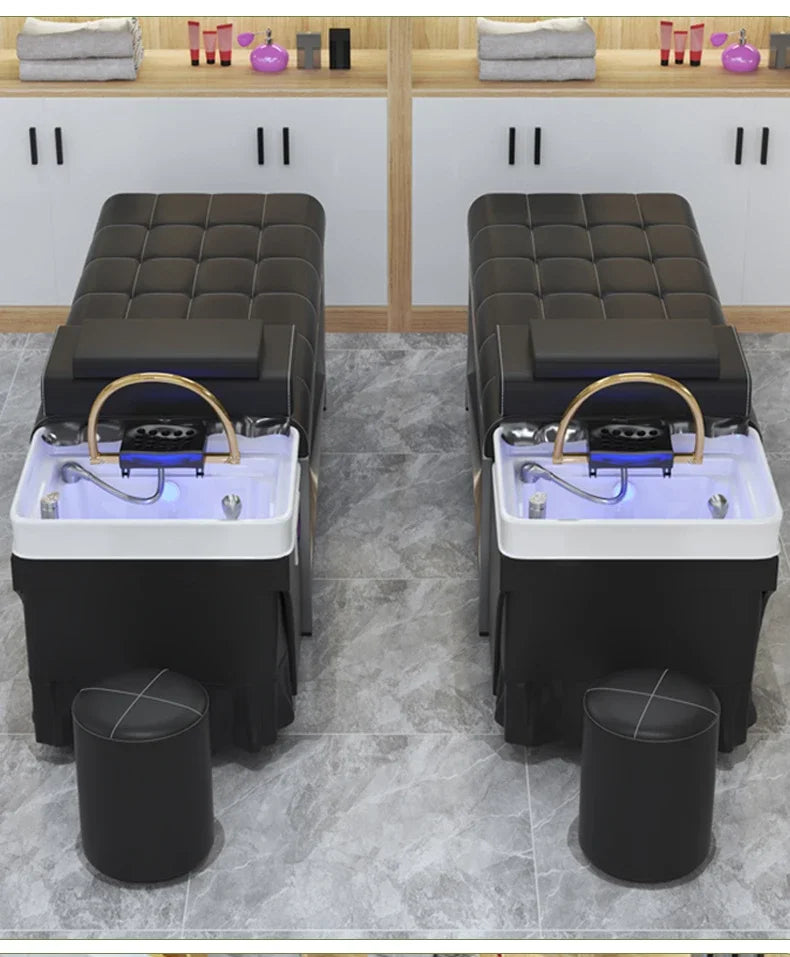 Thai Shampoo Bed With Head Spa Water Therapy System - Professional Grade Massage Chairs Tidesmit