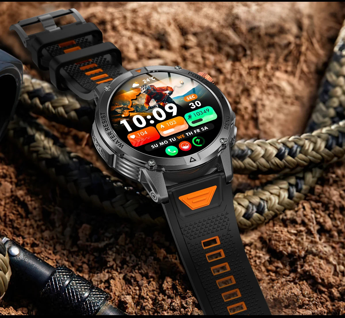 YLL-AK93 Outdoor Sport for Smart Watch Fitness Tracker Sleep Tracker IP67 Waterproof Heart Rate Monitor AMOLED Screen