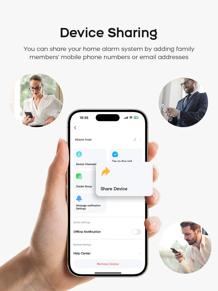 Smart Home Alarm System WiFi GSM with Tuya App Control - EU Plug Tidesmit