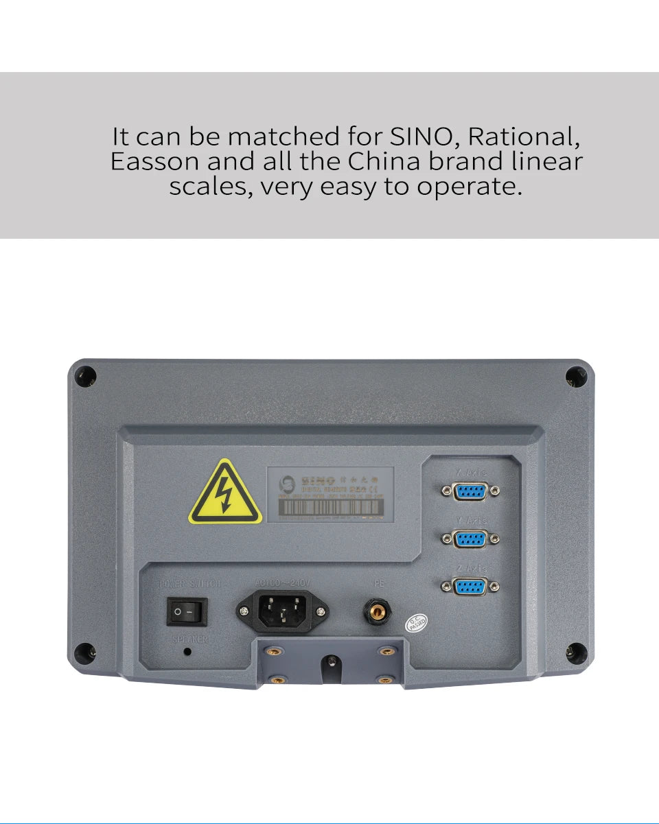 SINO SDS2-3VA Set 3 Axis And 2 Axis LCD DRO Kit Digital Readout KA35 Glass Linear Scale Encoders For Lathe Grinder Milling