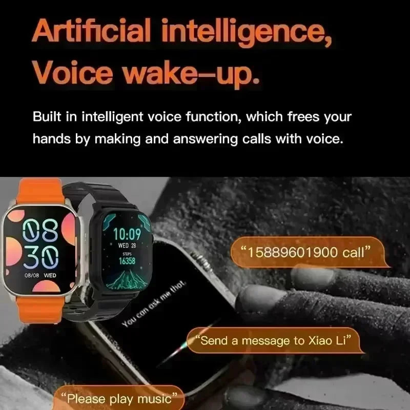 New Fashion Smart Watch Bluetooth Call Man Woman Heart Rate Health Monitoring Sports Waterproof Smartwatch 7 in 1 Straps Watch