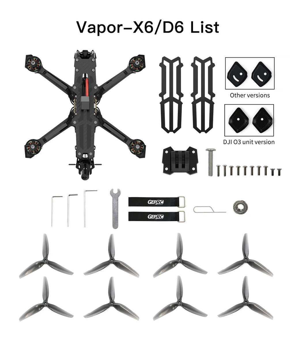 FPV Freestyle Drone Vapor-D6 with F722 FC and 1.6W VTX | Tidesmit Tidesmit