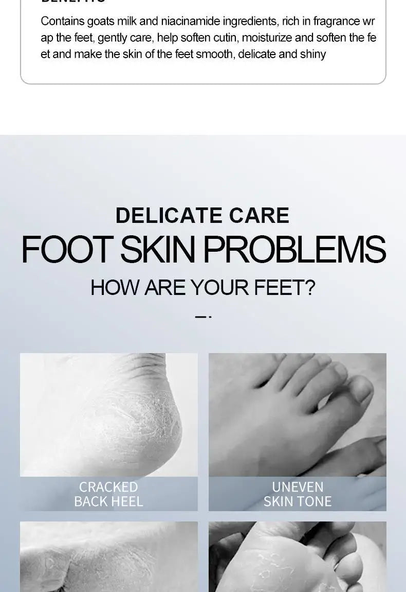 Lavender Foot Mask Moisturizing Exfoliating Treatment - 5 Pairs Set Scrubs Treatments Tidesmit
